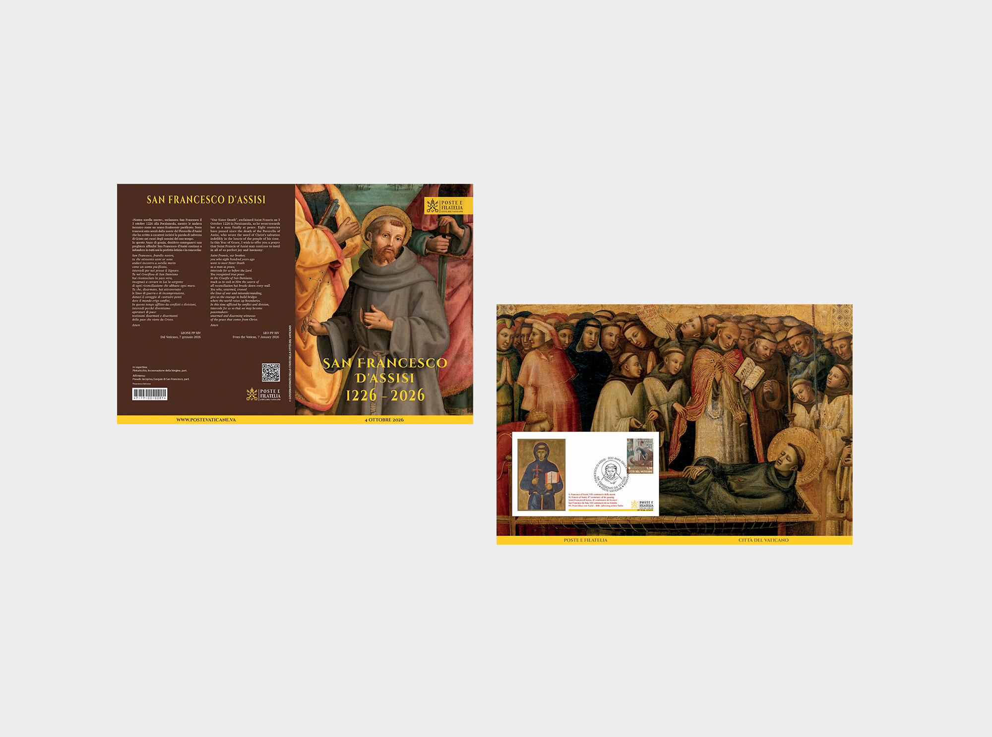 Vatican Postal and Philatelic Service Issues of October 3 and 4, 2026
