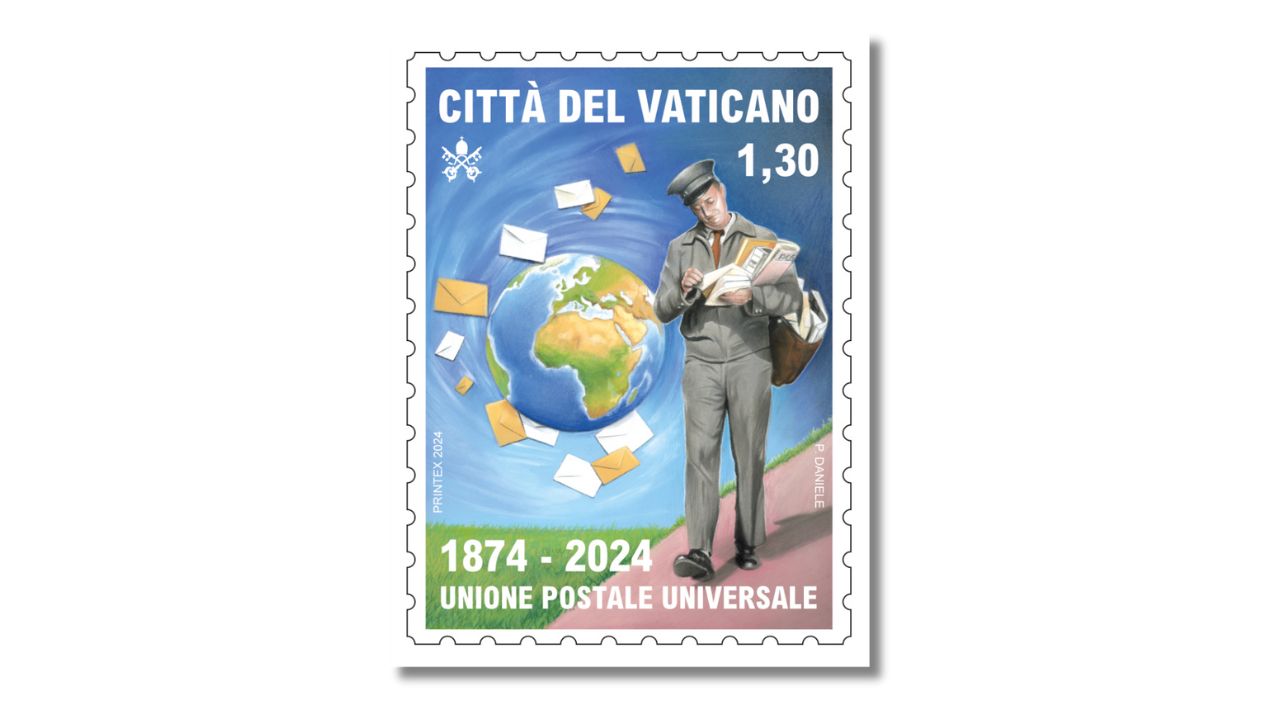 Francobollo celebrativo del 150° anniversario dell’Unione Postale Universale