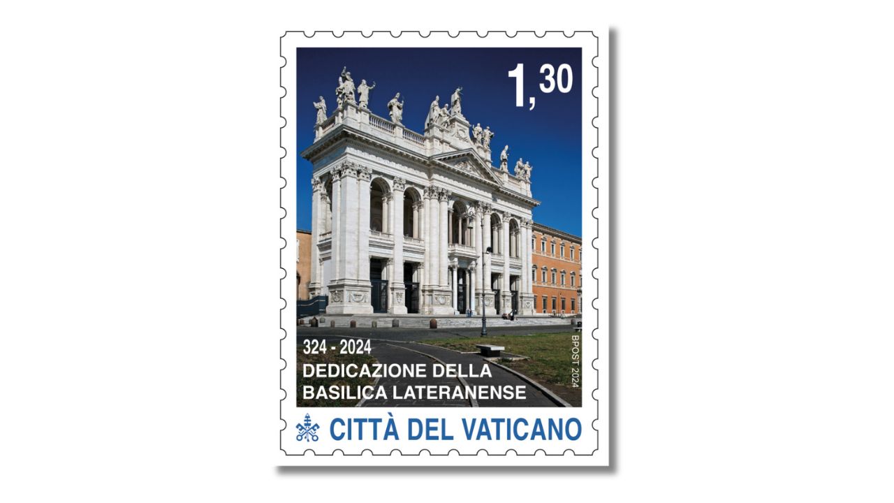 Francobollo celebrativo del 1700° anniversario della dedicazione della Basilica lateranense