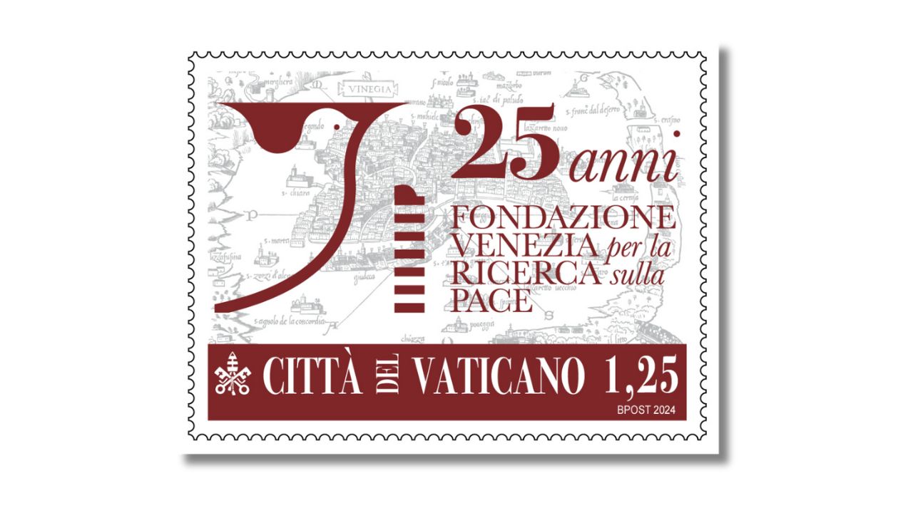 Francobollo celebrativo del 25° anniversario della Fondazione Venezia per la Ricerca sulla Pace (emissione congiunta con l’Italia)