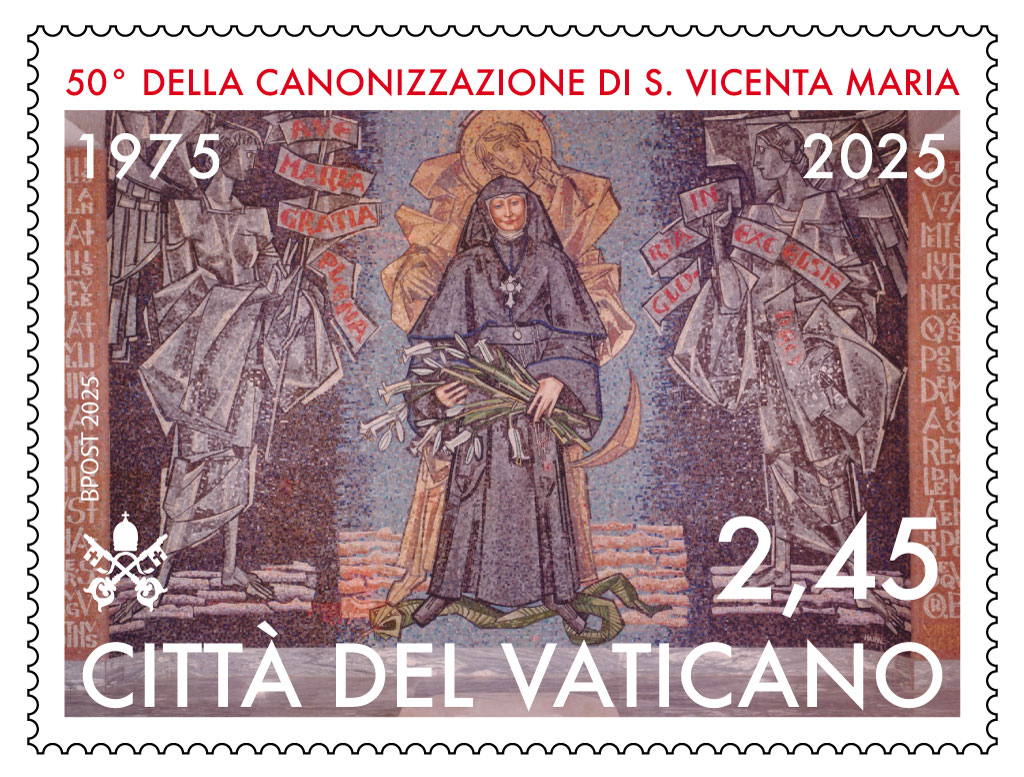 Francobollo e annullo postale speciale die emissionis 50° anniversario della canonizzazione di Santa Vicenta Maria