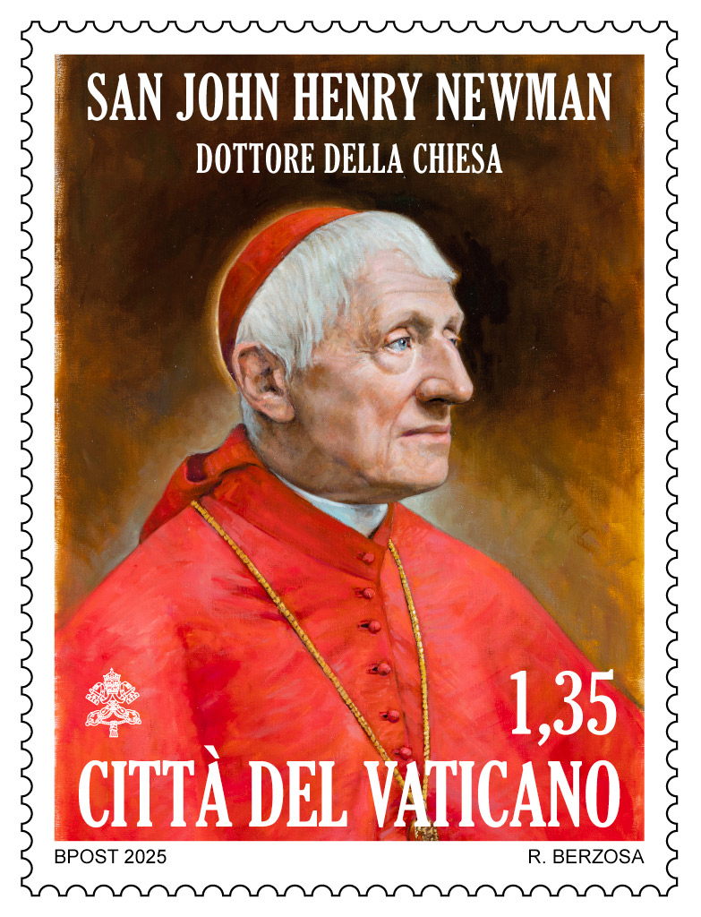 Francobollo e annullo postale speciale die emissionis  Proclamazione di San John Henry Newman a Dottore della Chiesa