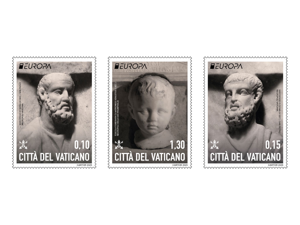 Serie di francobolli e annullo postale speciale die emissionis Europa 2025: Scoperte archeologiche nazionali