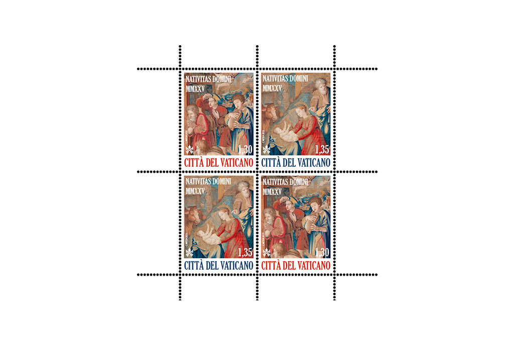 Serie di francobolli, libretto e annullo postale speciale die emissionis Santo Natale MMXXV